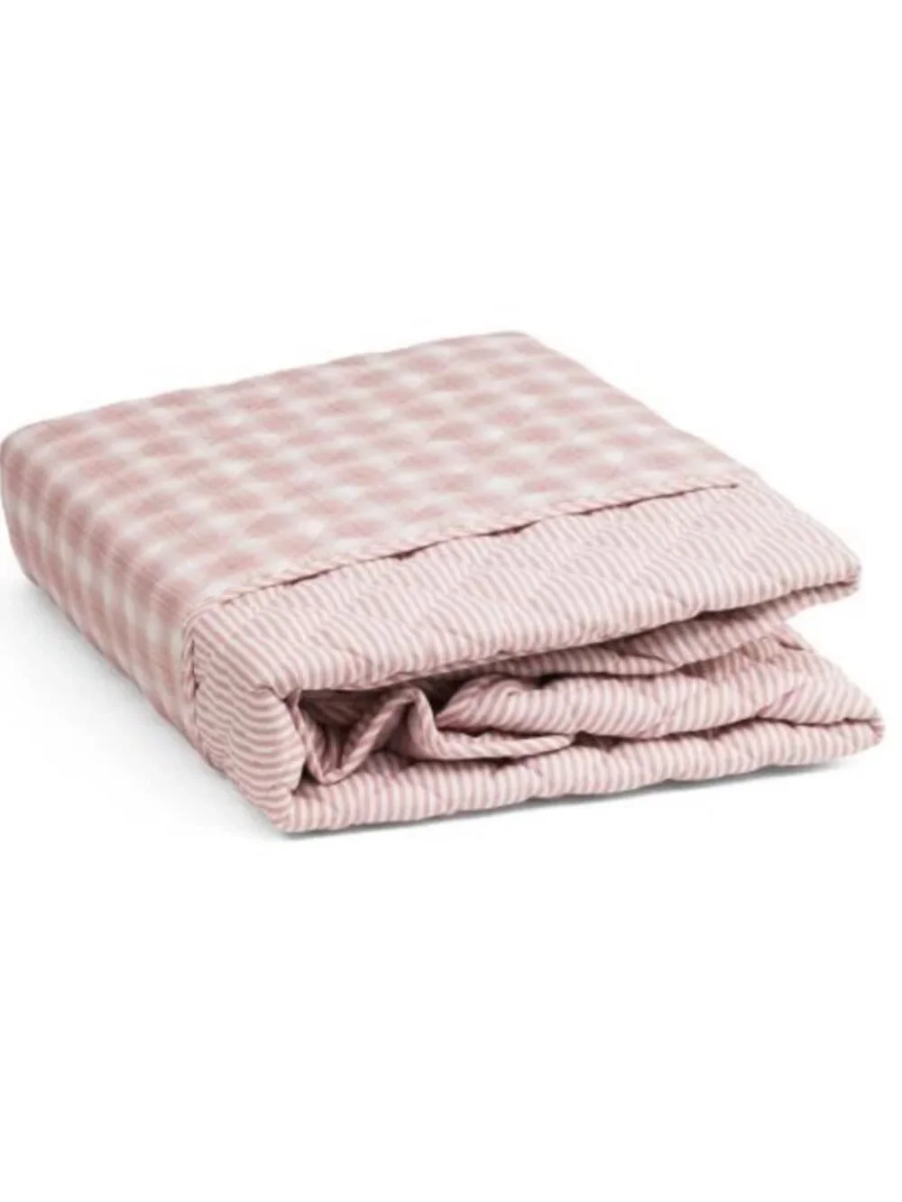Brooks Brothers Pink Plaid Reversible Quilt Set